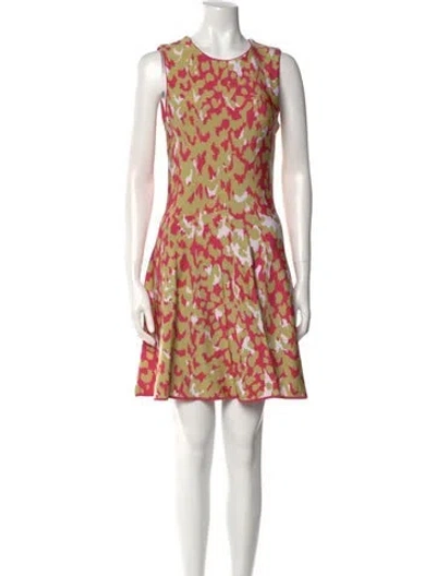 Pre-owned Issa Animal Print Mini Dress W/ Tags In Pink