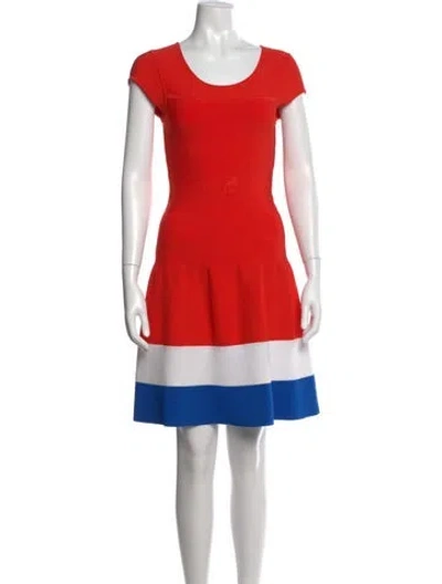Pre-owned Issa Colorblock Pattern Mini Dress In Multi