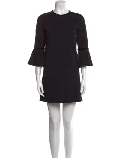 Pre-owned Issa Crew Neck Mini Dress In Black