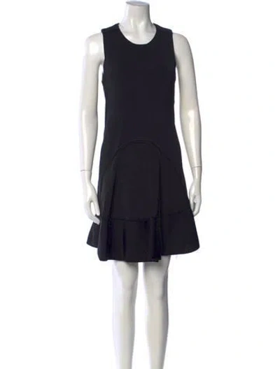 Pre-owned Issa Crew Neck Mini Dress In Black