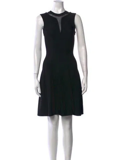 Pre-owned Issa Crew Neck Mini Dress In Black