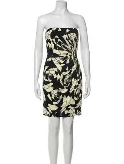 Pre-owned Issa Floral Print Mini Dress In Neutral