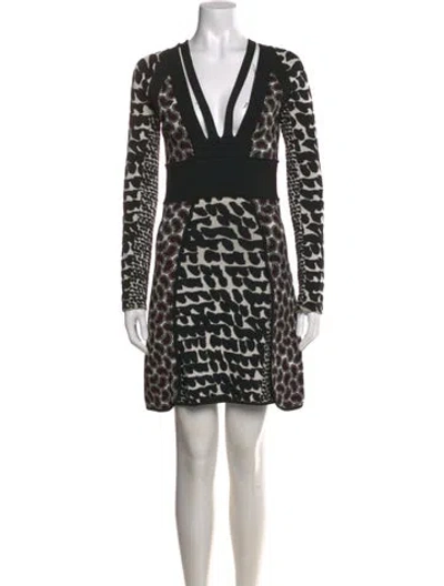 Pre-owned Issa Paisley Print Mini Dress In Black
