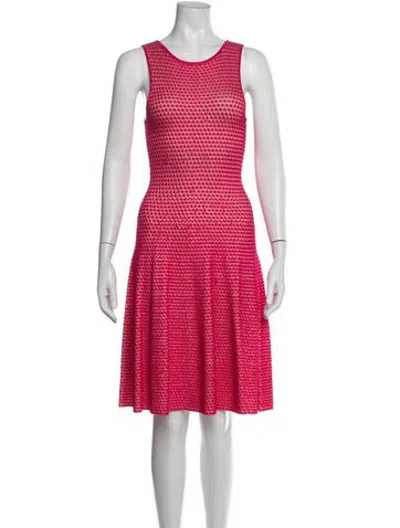 Pre-owned Issa Patterned Knee-length Dress In Neutrals/pink
