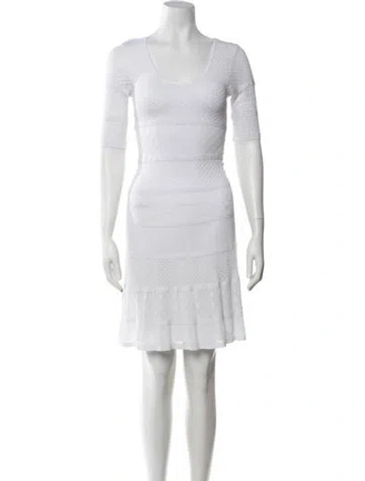 Pre-owned Issa Patterned Knee-length Dress In White