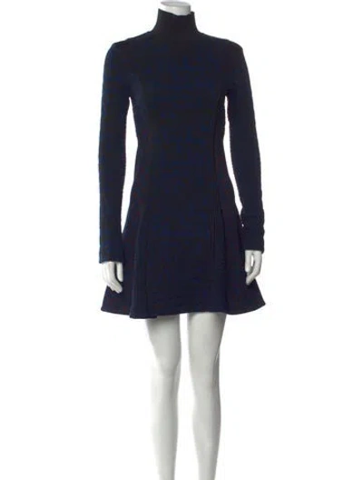 Pre-owned Issa Patterned Mini Dress In Blue