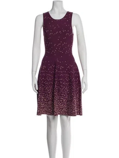 Pre-owned Issa Polka Dot Print Mini Dress In Purple