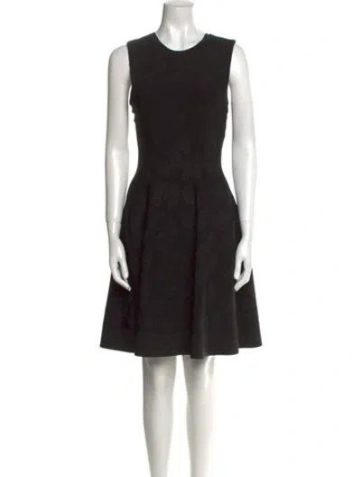 Pre-owned Issa Printed Knee-length Dress In Black