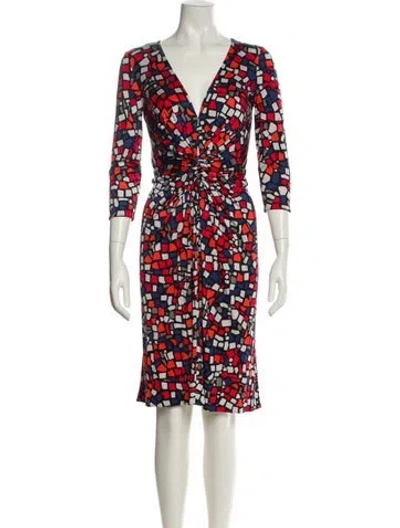 Pre-owned Issa Printed Knee-length Dress In Multi