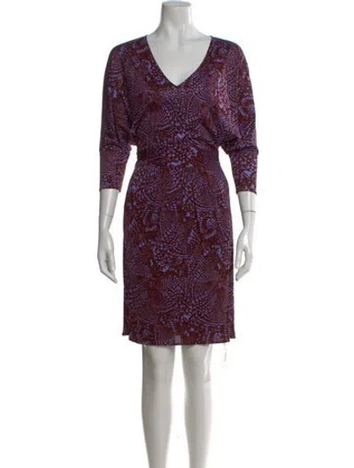 Pre-owned Issa Printed Knee-length Dress In Multi