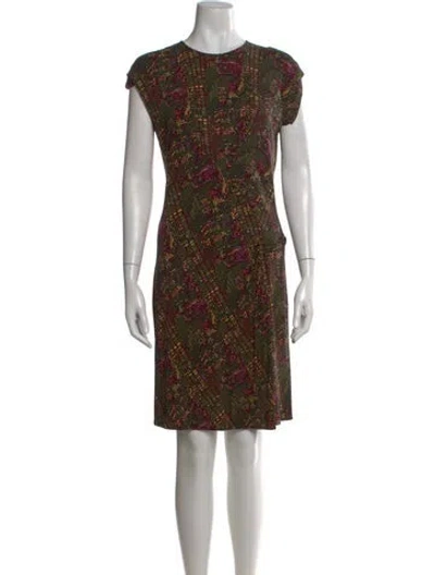 Pre-owned Issa Printed Knee-length Dress In Multi