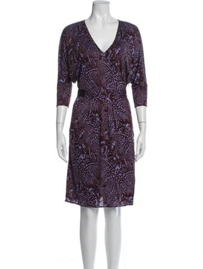 Pre-owned Issa Printed Knee-length Dress In Multicolor