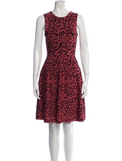Pre-owned Issa Printed Knee-length Dress In Red