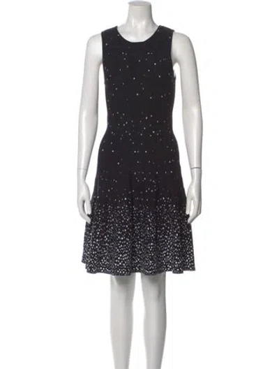 Pre-owned Issa Printed Mini Dress In Black