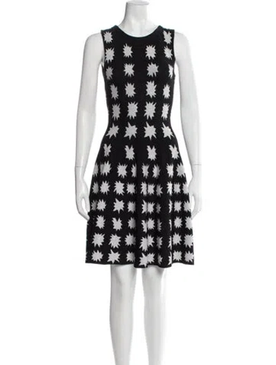 Pre-owned Issa Printed Mini Dress In Black