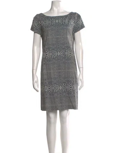 Pre-owned Issa Printed Mini Dress In Blue