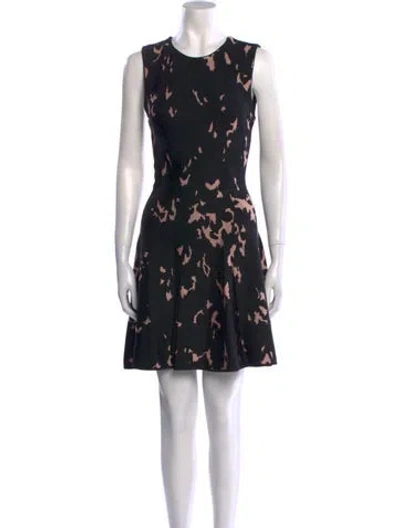 Pre-owned Issa Printed Mini Dress In Brown
