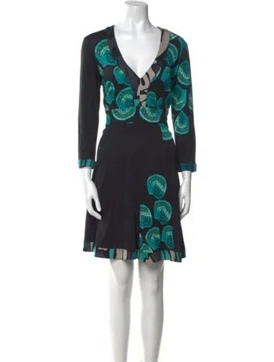 Pre-owned Issa Printed Mini Dress In Multi