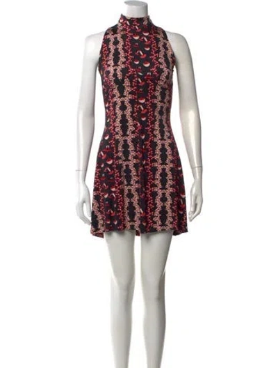 Pre-owned Issa Printed Mini Dress In Multi