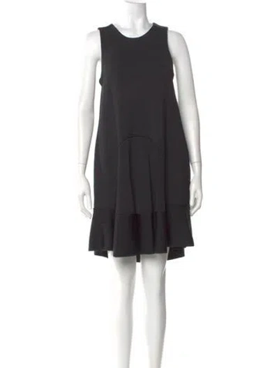 Pre-owned Issa Scoop Neck Mini Dress In Gray