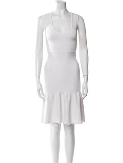 Pre-owned Issa Scoop Neck Mini Dress In Neutral