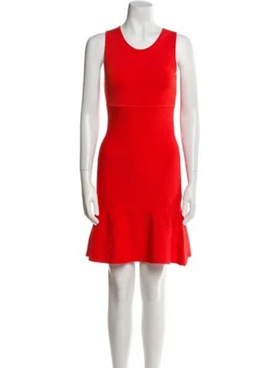 Pre-owned Issa Scoop Neck Mini Dress In Red