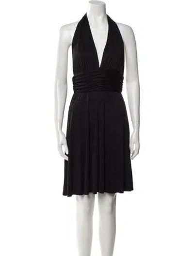 Pre-owned Issa Silk Knee-length Dress In Black