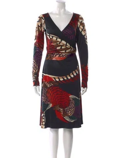 Pre-owned Issa Silk Knee-length Dress In Black