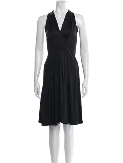 Pre-owned Issa Silk Knee-length Dress In Black