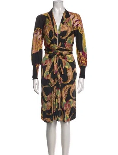 Pre-owned Issa Silk Knee-length Dress In Black