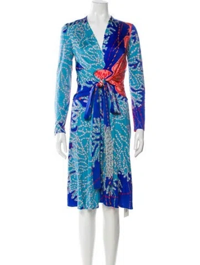 Pre-owned Issa Silk Knee-length Dress In Blue