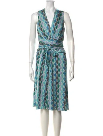 Pre-owned Issa Silk Knee-length Dress In Blue