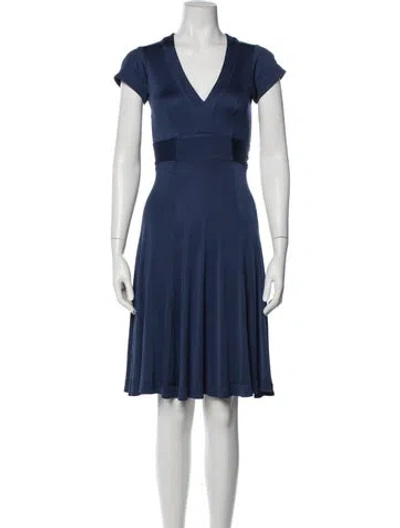Pre-owned Issa Silk Knee-length Dress In Blue