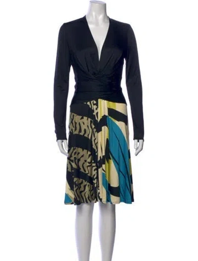 Pre-owned Issa Silk Knee-length Dress In Blue