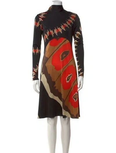 Pre-owned Issa Silk Knee-length Dress In Brown