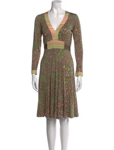 Pre-owned Issa Silk Knee-length Dress In Green
