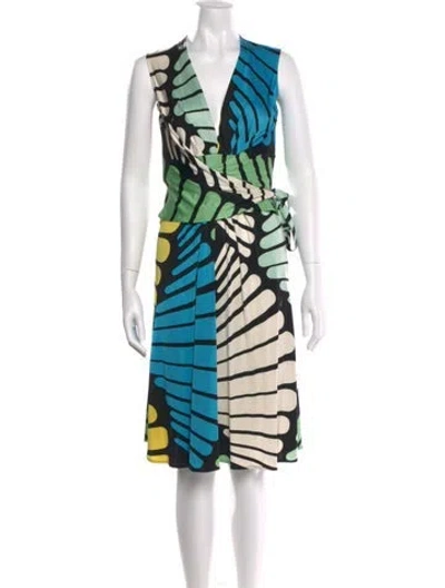 Pre-owned Issa Silk Knee-length Dress In Multi