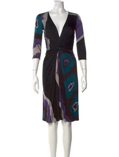 Pre-owned Issa Silk Knee-length Dress In Multi