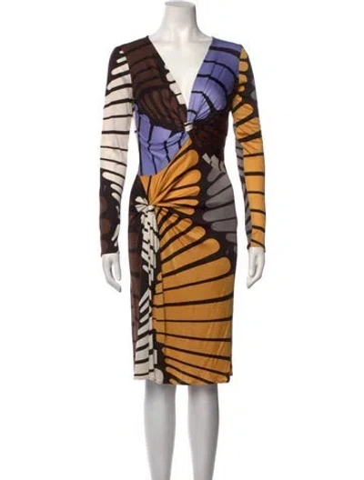 Pre-owned Issa Silk Knee-length Dress In Multicolor
