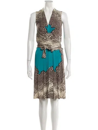 Pre-owned Issa Silk Knee-length Dress In Neutral