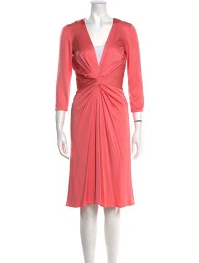 Pre-owned Issa Silk Knee-length Dress In Pink