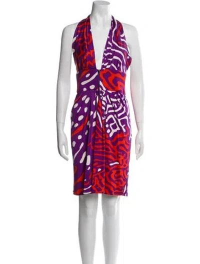 Pre-owned Issa Silk Knee-length Dress In Purple