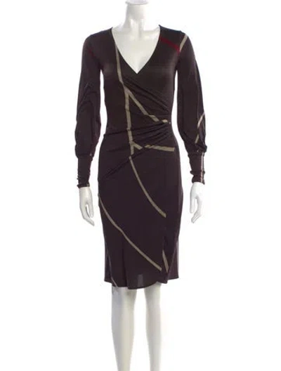 Pre-owned Issa Silk Knee-length Dress In Purple