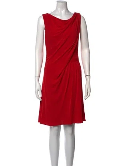 Pre-owned Issa Silk Knee-length Dress In Red