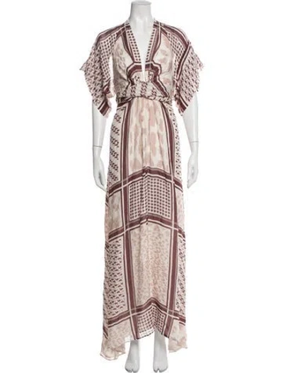 Pre-owned Issa Silk Long Dress In Purple