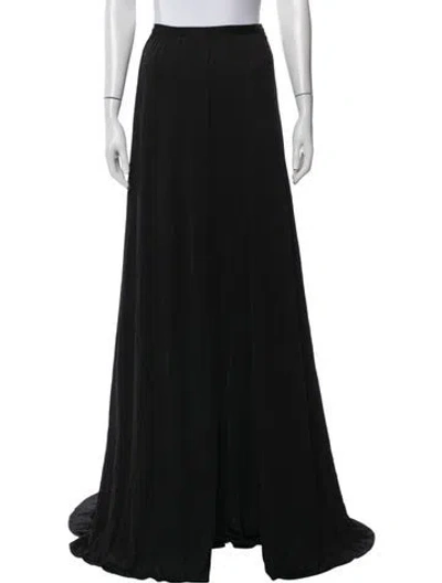 Pre-owned Issa Silk Long Skirt In Black