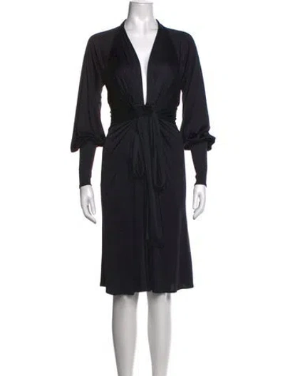 Pre-owned Issa Silk Midi Length Dress In Black