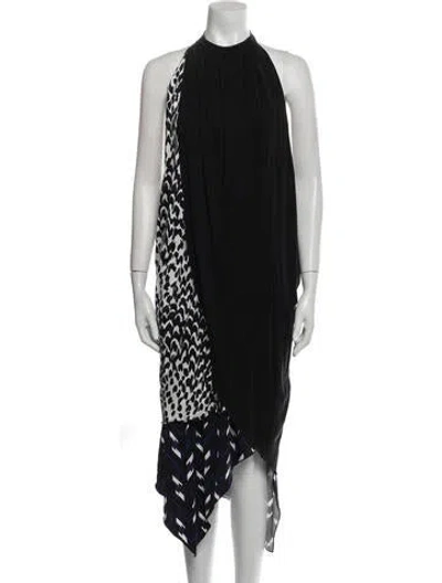 Pre-owned Issa Silk Midi Length Dress In Blue