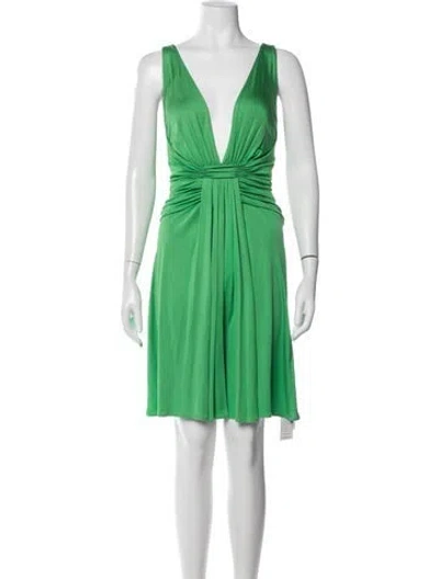 Pre-owned Issa Silk Midi Length Dress In Green