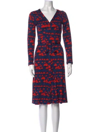 Pre-owned Issa Silk Midi Length Dress In Multi